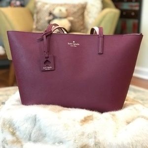 Kate Spade maroon tote